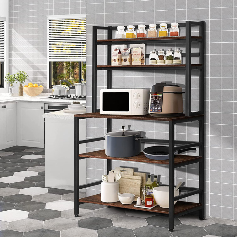 17 Stories Ahlaysia 31.5'' Steel Standard Baker's Rack with Microwave